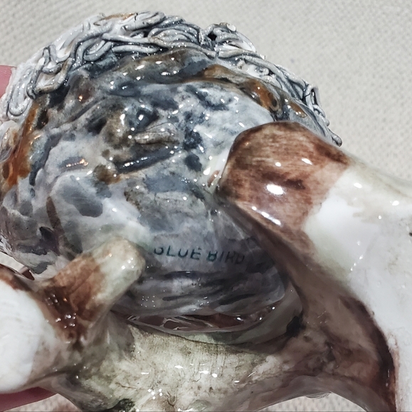 Vintage Thames Blue Bird Chick's in nest hand painted ceramic made in Japan - Picture 6 of 11